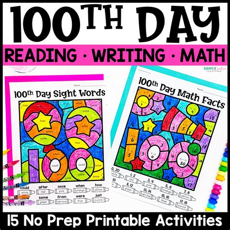 10 Math Activities for the 100th Day of School - Simply Creative Teaching