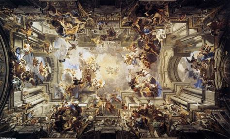 Alegoría de la obra misional de los jesuitas, frescos de Andrea Pozzo (1642-1709, Italy)