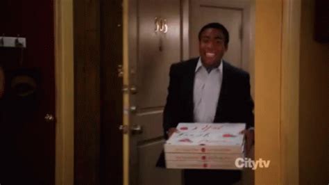 Community Pizza Fire Scene GIF - Community Donald Glover Pizza - Discover & Share GIFs