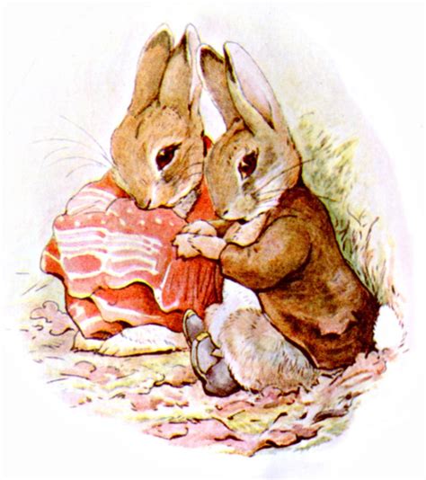 “Little Benjamin Sat Down Beside His Cousin” — an illustration to Beatrix Potter's “The Tale of ...