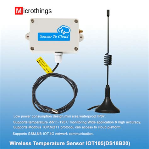 Wireless Temperature IoT Sensor 4G Version - Sensor to Cloud and Industrial Internet of Things ...