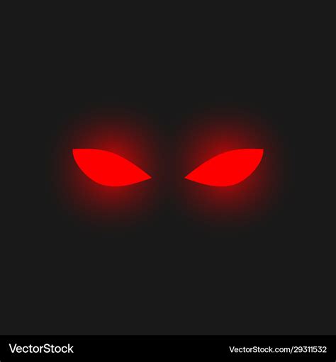 Red eyes flat design Royalty Free Vector Image