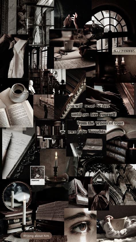 Dark Academia Moodboard | Academia aesthetic wallpaper, Dark academia ...