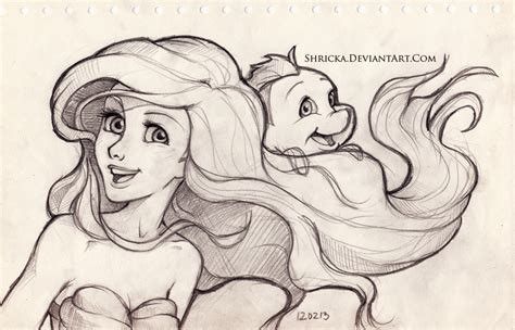 Sketch style (Ariel) 6 by Shricka on DeviantArt