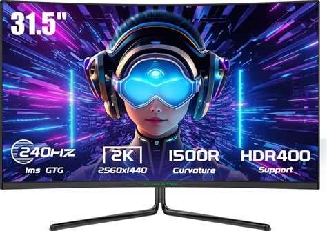 TITAN ARMY 32 Inch 240Hz 1440P Gaming Monitor Curved, 2K QHD 2560 x ...