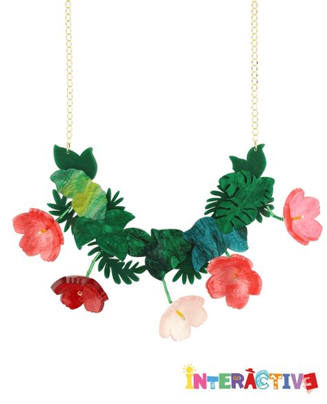 In The Tropical Leaves Necklace -Interactive- – La Vidriola