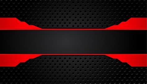 Premium Vector | Black and red metal background. Vector metallic banner ...