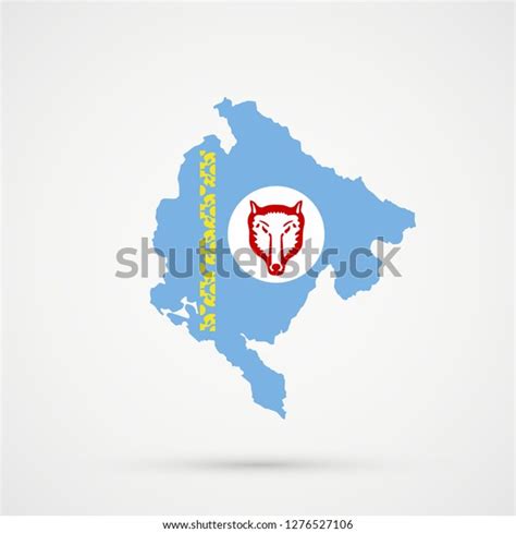 Montenegro Map Gagauz People Flag Colors Stock Illustration 1276527106 ...