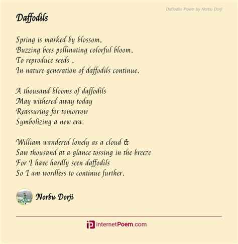 Daffodils Poem Rhyme Scheme