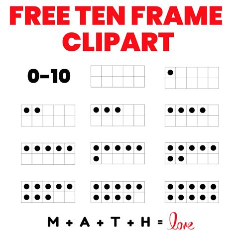 Free Ten Frame Clipart | Math = Love