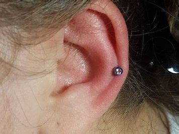 Auricle Piercing 25 Image Ideas Healing Time Pros & Cons - Right Piercing