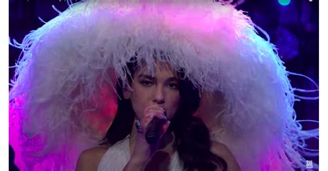 Dua Lipa Wore a Giant Feathered Hat While Performing on SNL | POPSUGAR ...