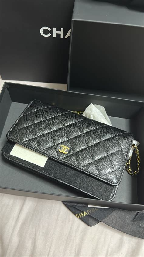 Chanel black Wallet on Chain WOC Cavier, Luxury, Bags & Wallets on Carousell