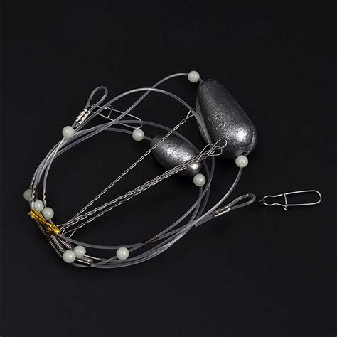 2pcs 120g / 150g 1.2mm Mono Bottom Fish Rig for Saltwater Fishing Boat ...