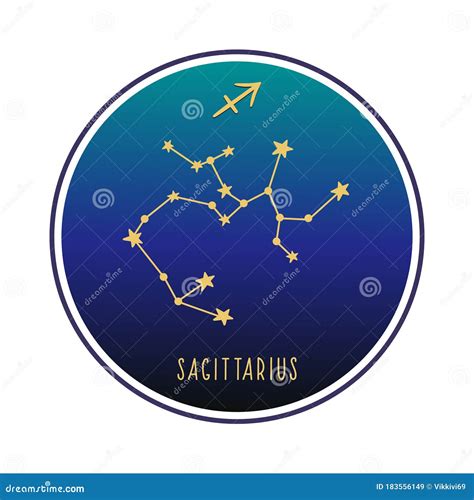 Sagittarius. Zodiac Constellation Sagittarius. Vector Color ...