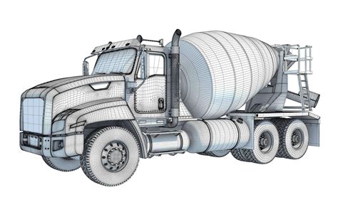 Concrete Mixer Truck - 3D Model by 3D Horse