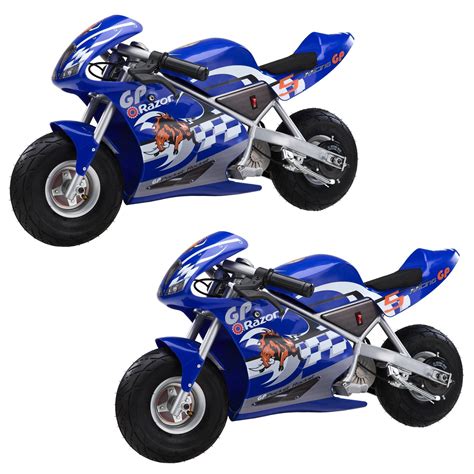 Razor Mini Electric Single Speed Racing Motorcycle Pocket Rockets, Blue (2 Pack) - Walmart.com