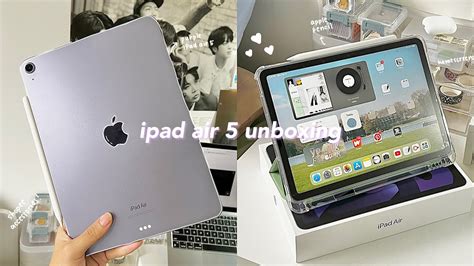 ipad air 5 (purple) unboxing ft. apple pencil, and accessories - YouTube