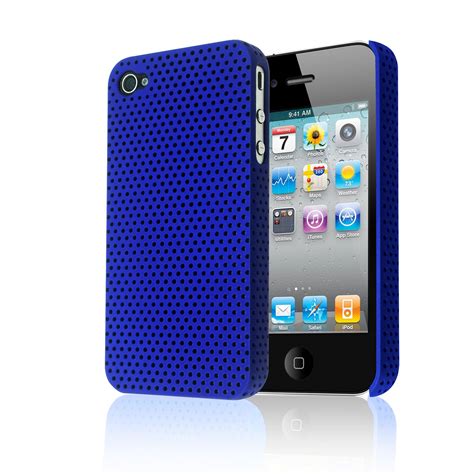 MESH PERFORATED HARD BACK CASE IMPACT PLASTIC COVER FOR APPLE IPHONE 4 ...