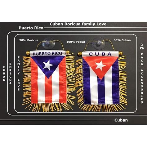 Buy Cuban Cuba flag Puerto Rico Rican Boricua flags Latino South American Central Caribbean ...