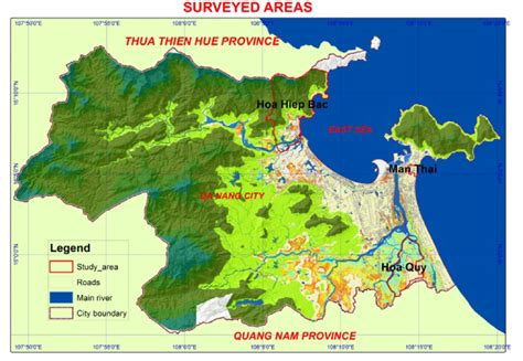 Map of Da Nang city and the study wards. Source: ISET-international ...