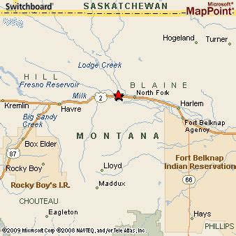 Chinook, Montana Area Map & More