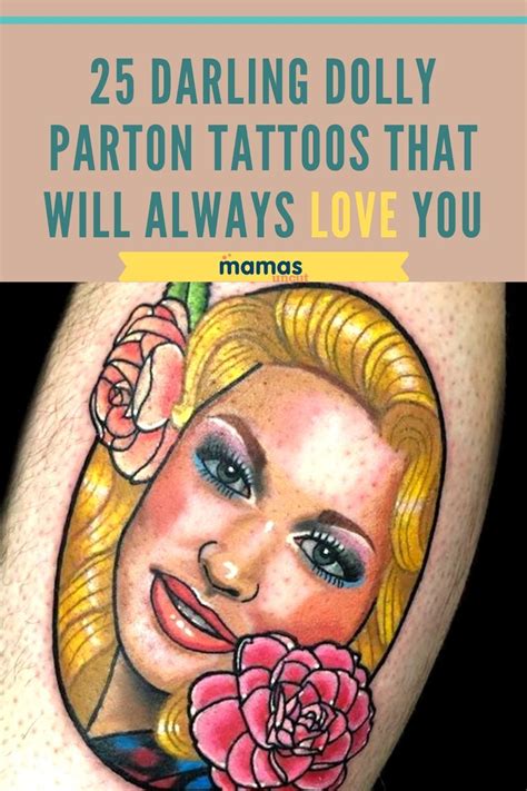 25 Delightful Dolly Parton Tattoos That Will Always Love You | Dolly parton tattoos, Dolly ...