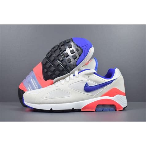 Mens and WMNS Nike Air Max 180 OG Ultramarine White/Ultramarine-Solar Red 615287-100, Nike ...