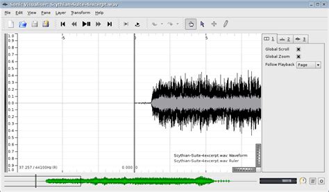 Sonic Visualiser: Using selections when studying sections of a piece