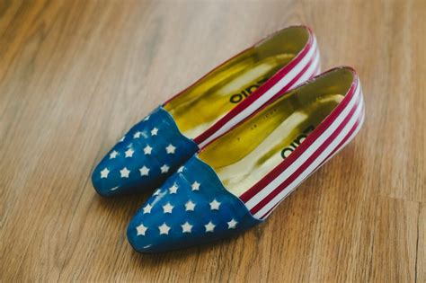 Vintage 1980s Zalo american Flag Patriotic Shoes – Size 7 Stars & Stripes Low Heels – Haute Juice