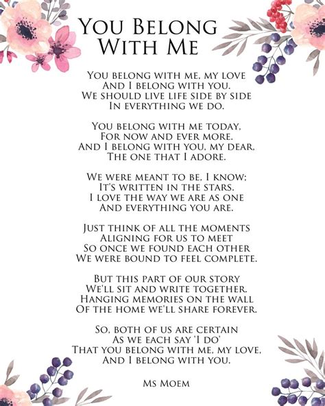 You Belong With Me | Ms Moem | Poems. Life. Etc. | Love poems wedding ...