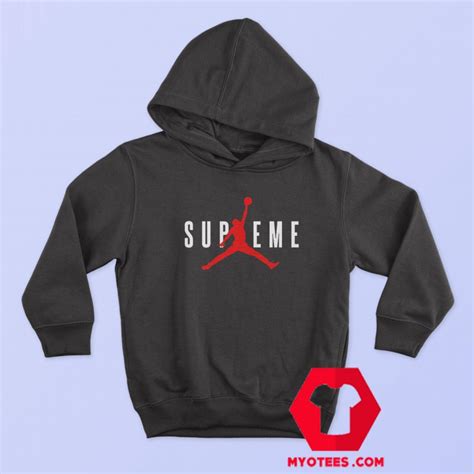 Get Order Supreme × Jordan Collab Graphic Hoodie Cheap | MYOTEES