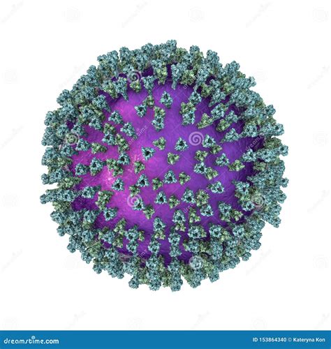 Measles Virus, Surface Structure Stock Illustration - Illustration of ...