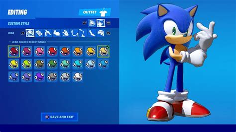 How To Make Sonic Skin Style FREE In Fortnite! (Customize Toona Fish Style) Free Custom Toona ...