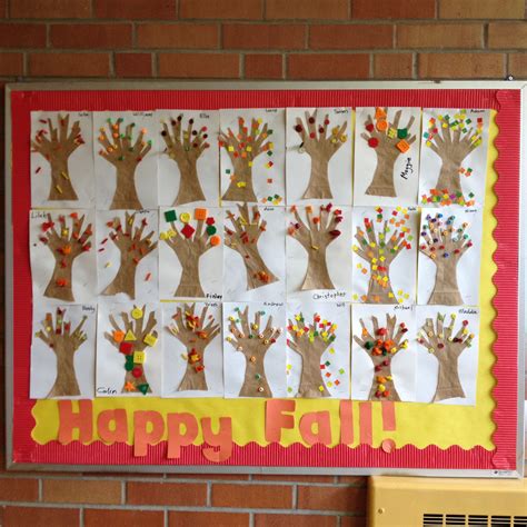 Fall Trees bulletin board for preschool. | Bulletin board tree, Autumn trees, Preschool bulletin ...