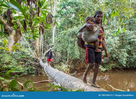 People From The Korowai Tribe Near Its Traditional Home.Tribe Of ...