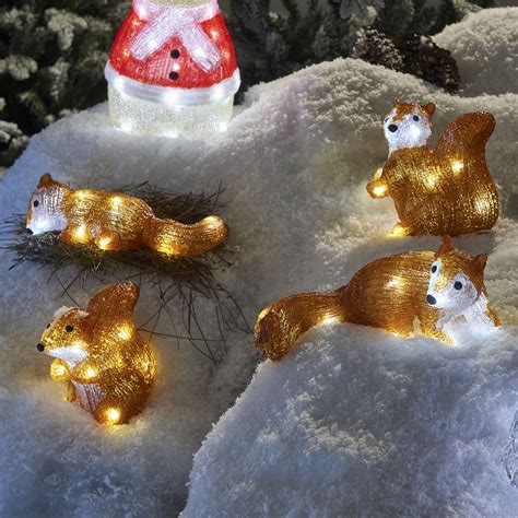 4 LED Acrylic Squirrels | Outdoor christmas lights, Outdoor christmas ...