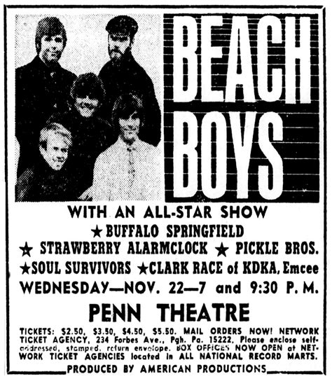 Nov 22, 1967: The Beach Boys / Buffalo Springfield / Strawberry Alarm Clock / Pickle Brothers ...