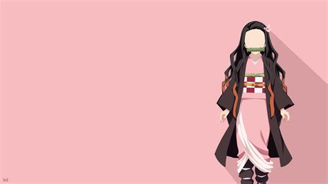 Nezuko Kamado Minimalist Wallpaper by marurou on DeviantArt