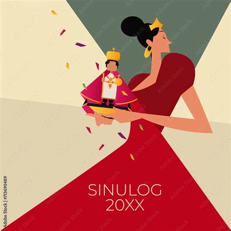 Sinulog Fiesta: Joyful Cebu Celebration Devotion to Senior Santo Nino Stock Vector | Adobe Stock