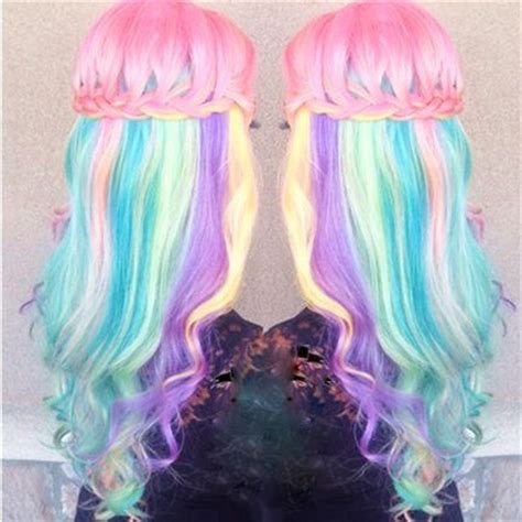 RAINBOW UNICORN MERMAID Clip in Pastel Hair Extensions - Etsy Australia