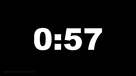 57 seconds [57 secs] clock timer countdown || Alarm Focus - YouTube