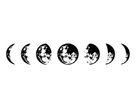 Moon Phases Vector Set, Instant Download, SVG DFX EPS Cut File for ...