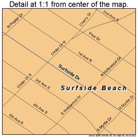 Surfside Beach South Carolina Street Map 4570585