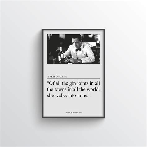 Casablanca Film Print, Movie Quote Poster - Etsy