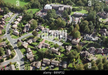 Aerial view of The Nuffield Hospital Wood Road Tettenhall Wolverhampton ...