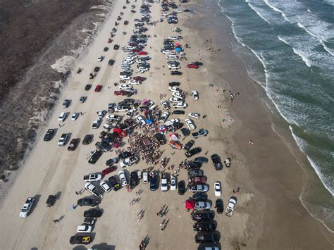 Photos show Spring Breakers are showing up at South Texas beaches