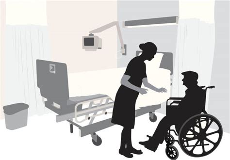 Patient Hospital Bed Silhouette Illustrations, Royalty-Free Vector Graphics & Clip Art - iStock