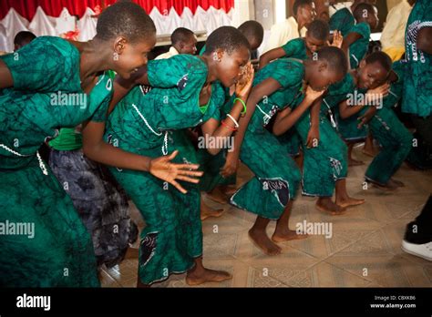 A youth choir sings and dances at a church in Morogoro, Tanzania, East Africa Stock Photo - Alamy