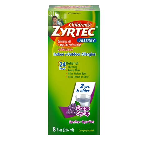 Zyrtec Children's Allergy Syrup - Grape - Shop Sinus & allergy at H-E-B